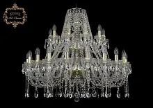 Люстра подвесная хрустальная 11.12.20+10.360.2d.Gd.Sp Богемиа Арт Классик прозрачная на 30 ламп, основание золотое в стиле классический Люстра подвесная хрустальная 11.12.20+10.360.2d.Gd.Sp Богемиа Арт Классик прозрачная на 30 ламп, основание золотое в стиле классический